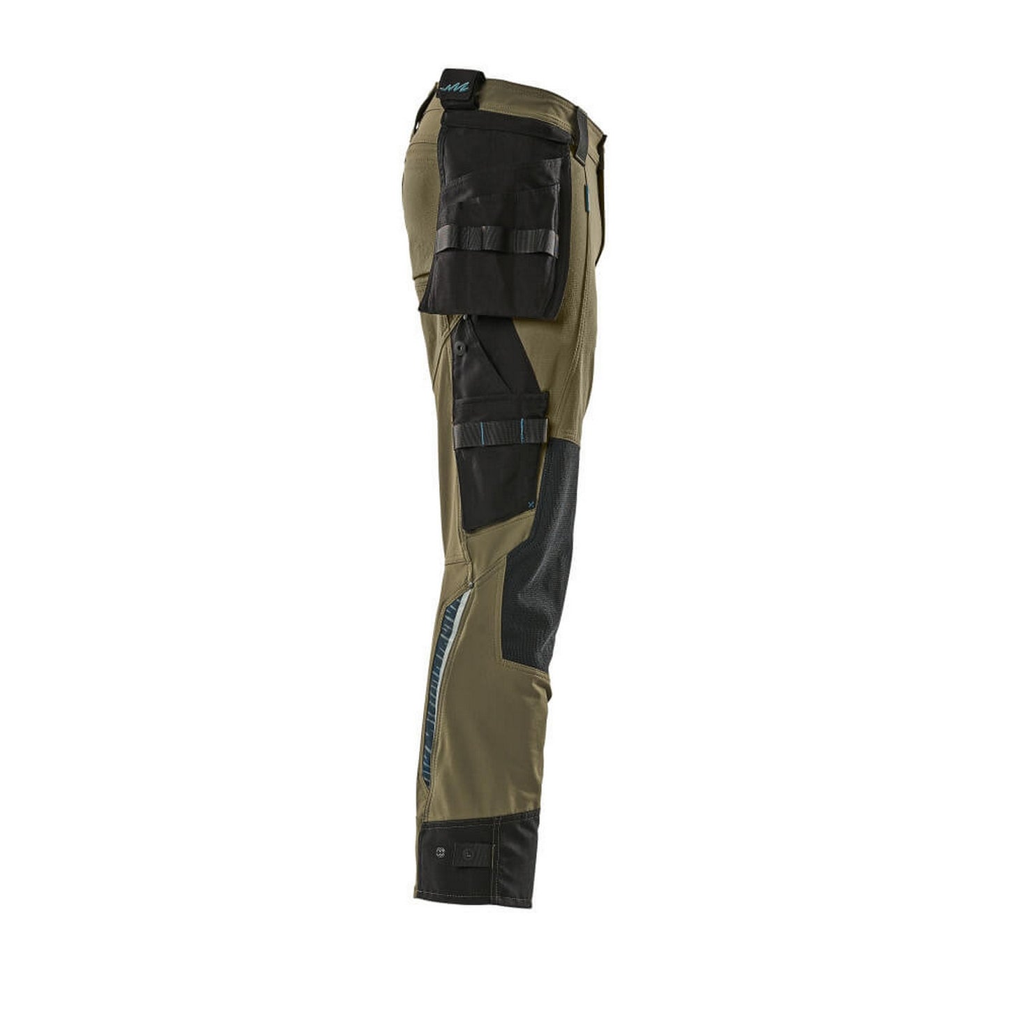 Moss Green - Side - Mascot Mens Advanced Holster Pocket Work Trousers