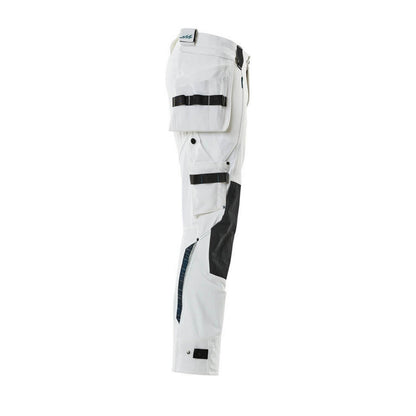 White - Side - Mascot Mens Advanced Holster Pocket Work Trousers