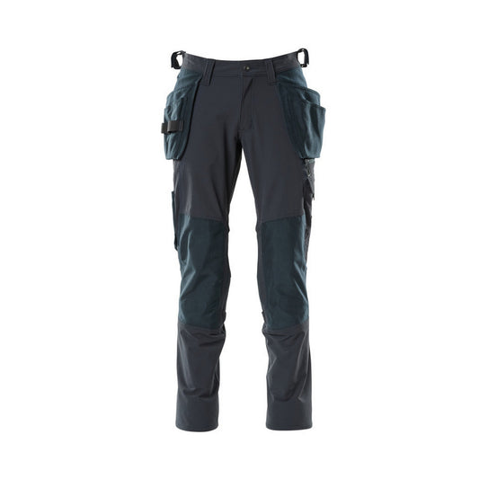 Dark Navy - Front - Mascot Mens Advanced Holster Pocket Work Trousers
