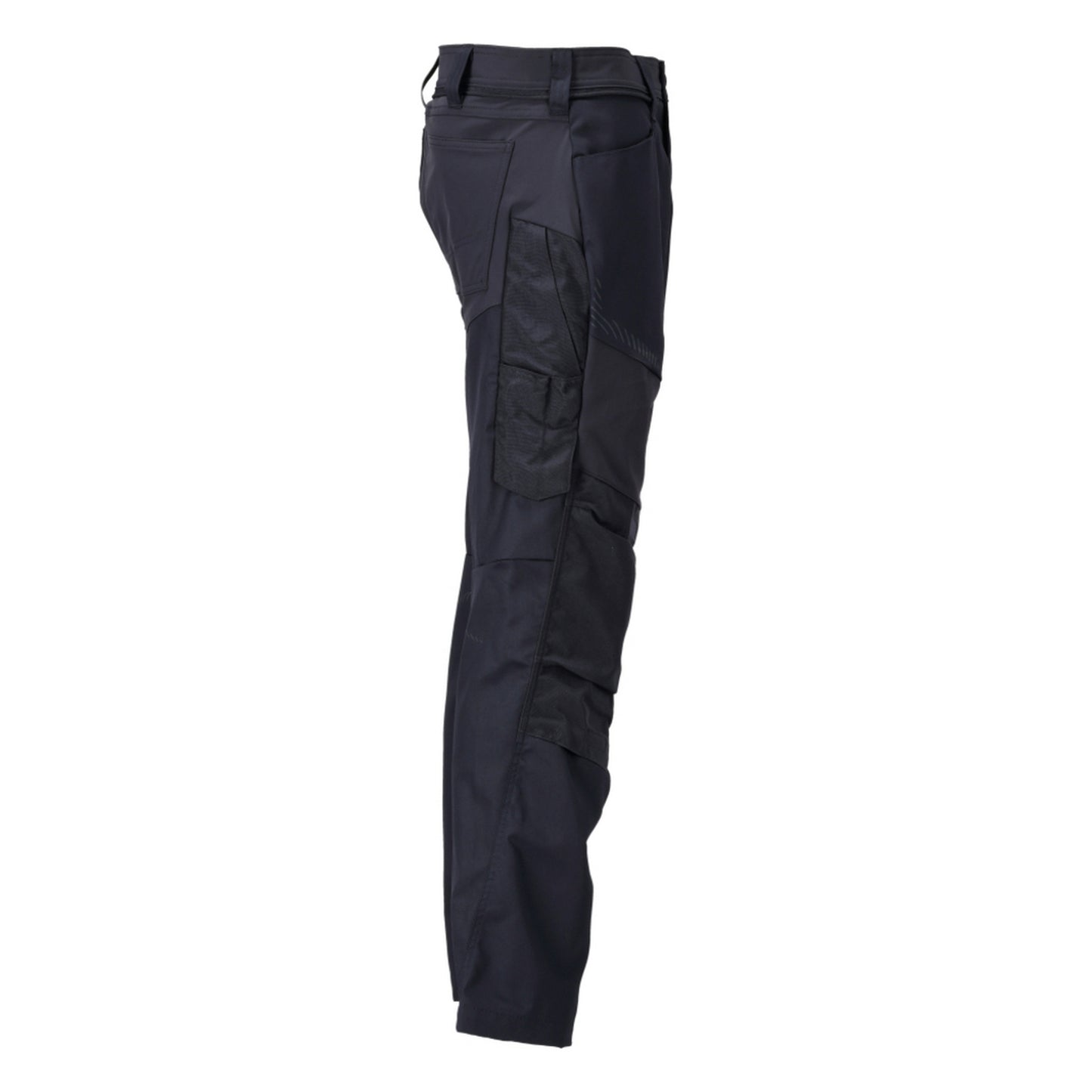 Dark Navy - Side - Mascot Mens Customised Colour Block Knee Pad Pockets Work Trousers