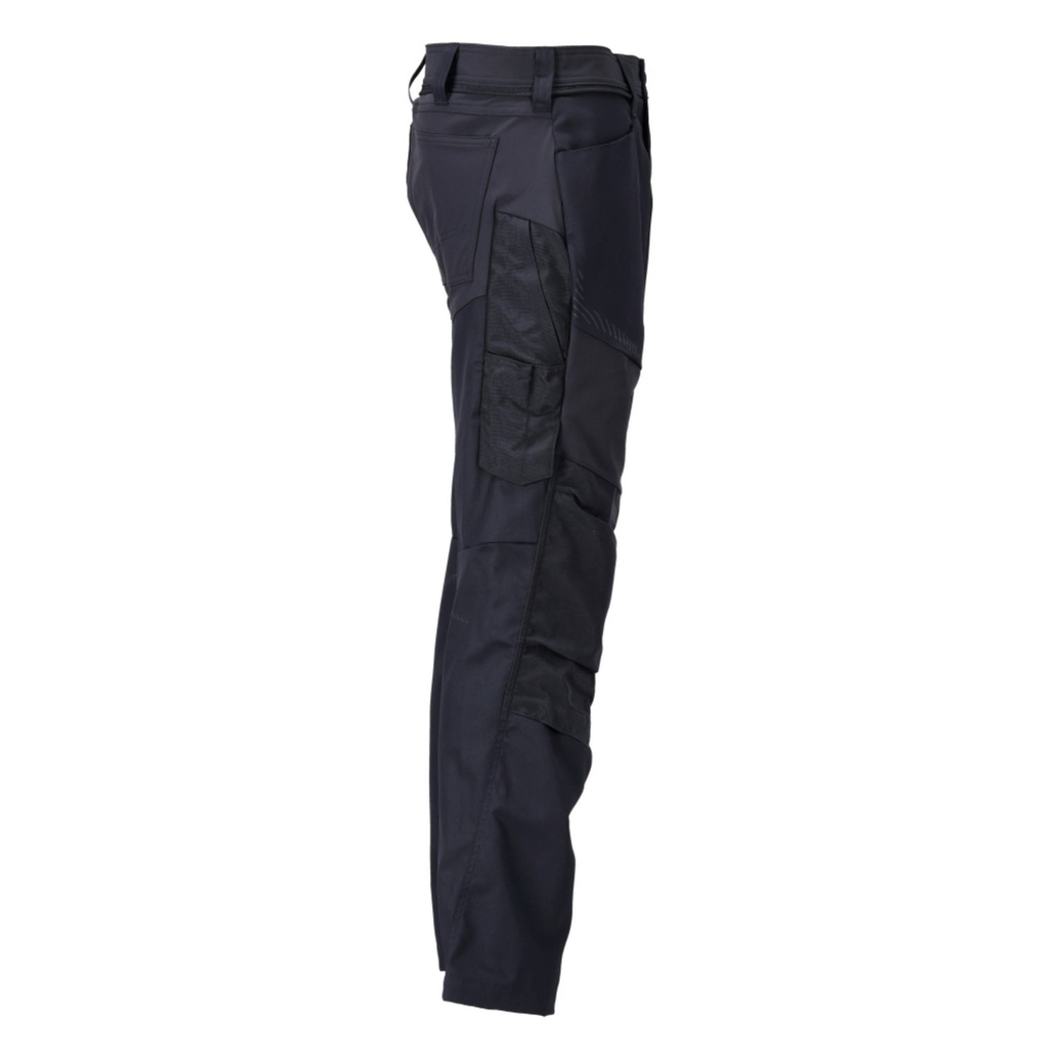 Dark Navy - Side - Mascot Mens Customised Colour Block Knee Pad Pockets Work Trousers