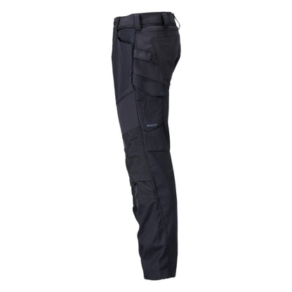 Dark Navy - Lifestyle - Mascot Mens Customised Colour Block Knee Pad Pockets Work Trousers