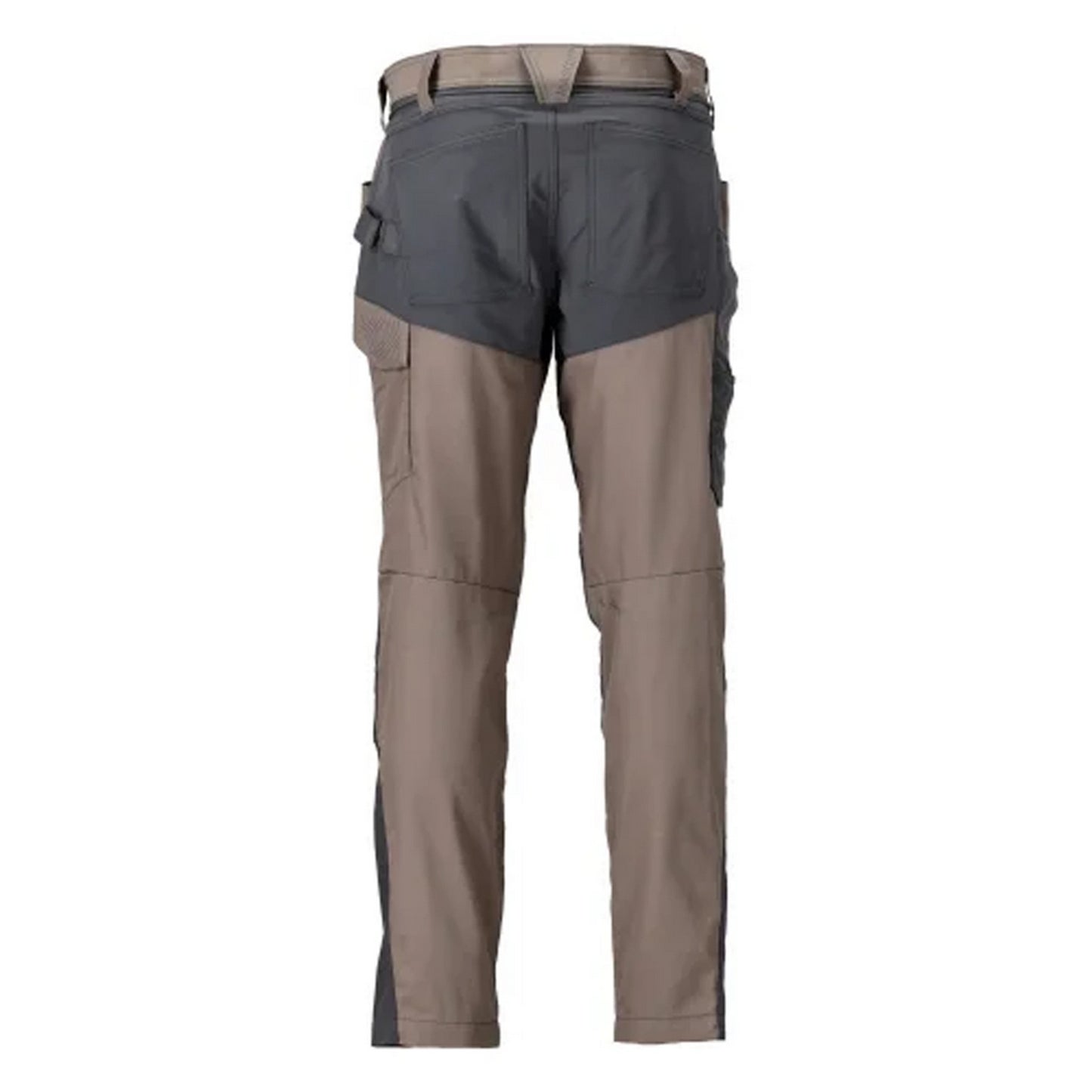 Dark Sand-Stone Grey - Back - Mascot Mens Customised Colour Block Knee Pad Pockets Work Trousers