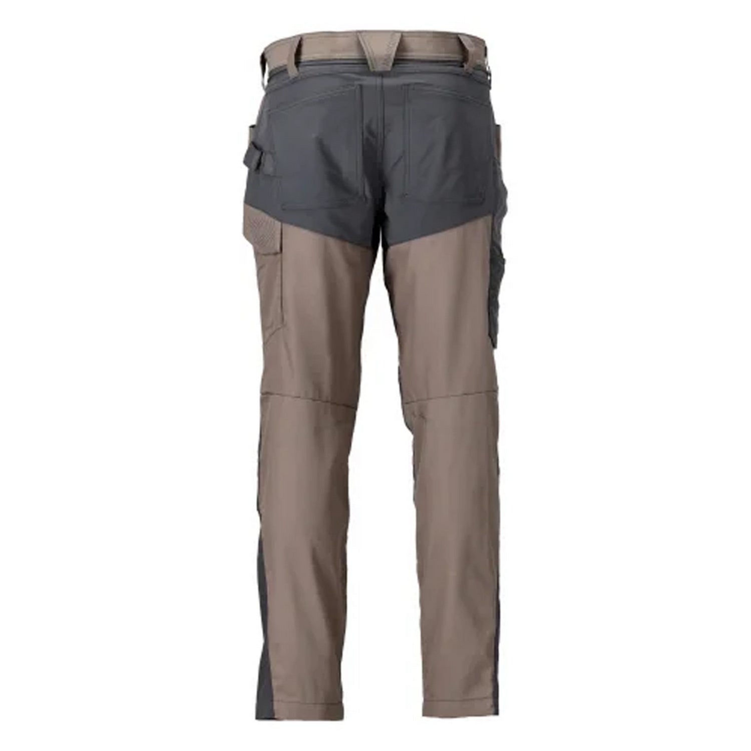 Dark Sand-Stone Grey - Back - Mascot Mens Customised Colour Block Knee Pad Pockets Work Trousers