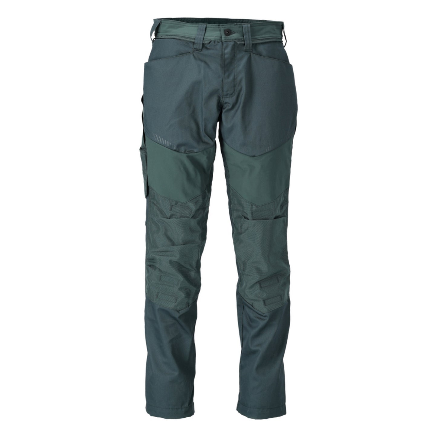 Forest Green - Front - Mascot Mens Customised Colour Block Knee Pad Pockets Work Trousers