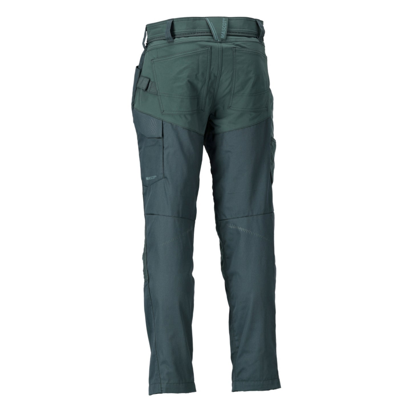Forest Green - Back - Mascot Mens Customised Colour Block Knee Pad Pockets Work Trousers