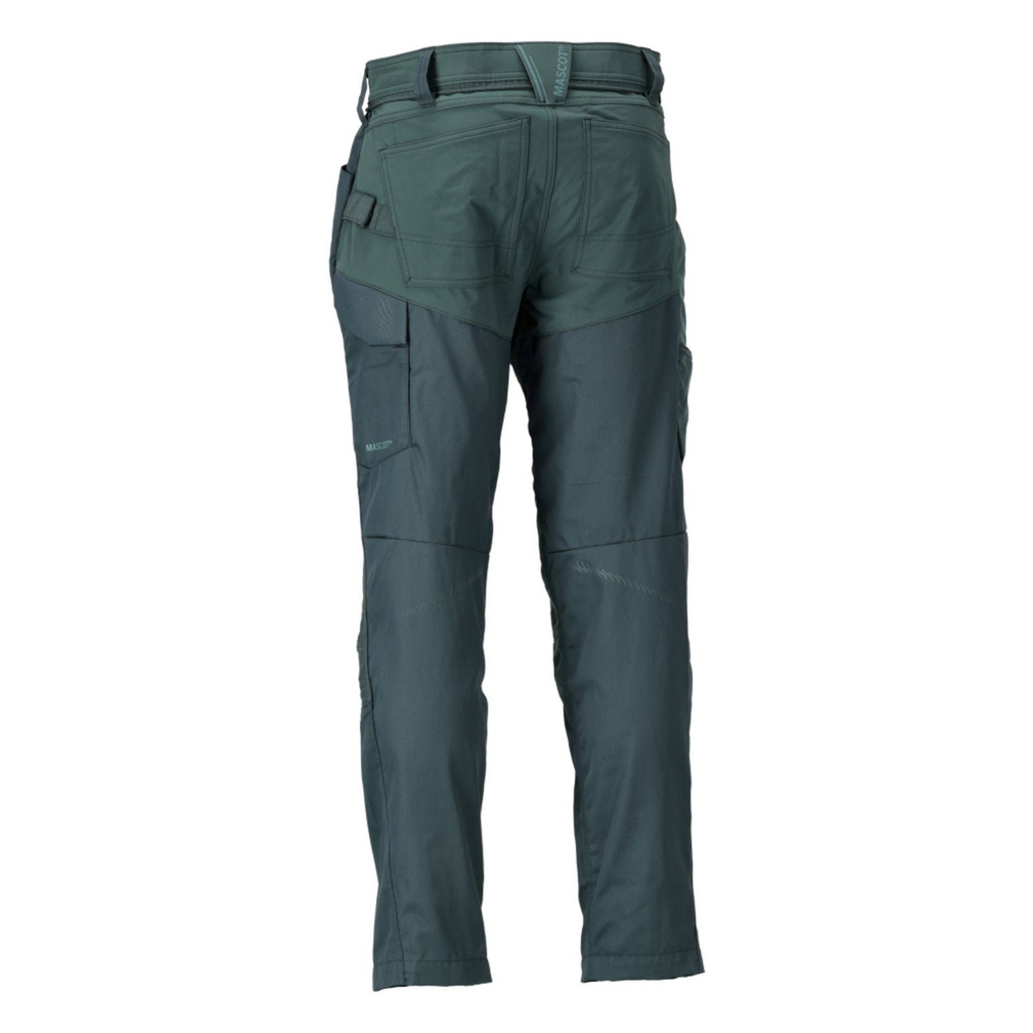 Forest Green - Back - Mascot Mens Customised Colour Block Knee Pad Pockets Work Trousers