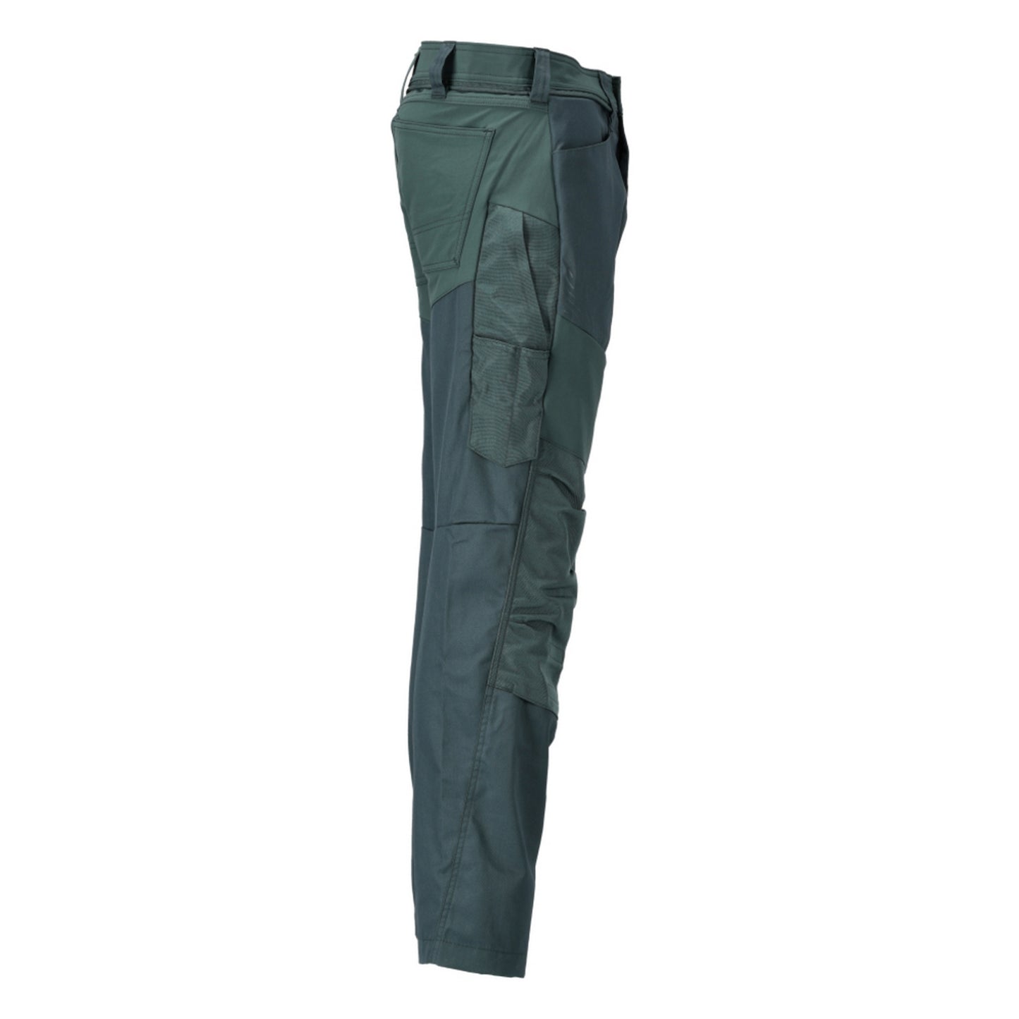 Forest Green - Side - Mascot Mens Customised Colour Block Knee Pad Pockets Work Trousers