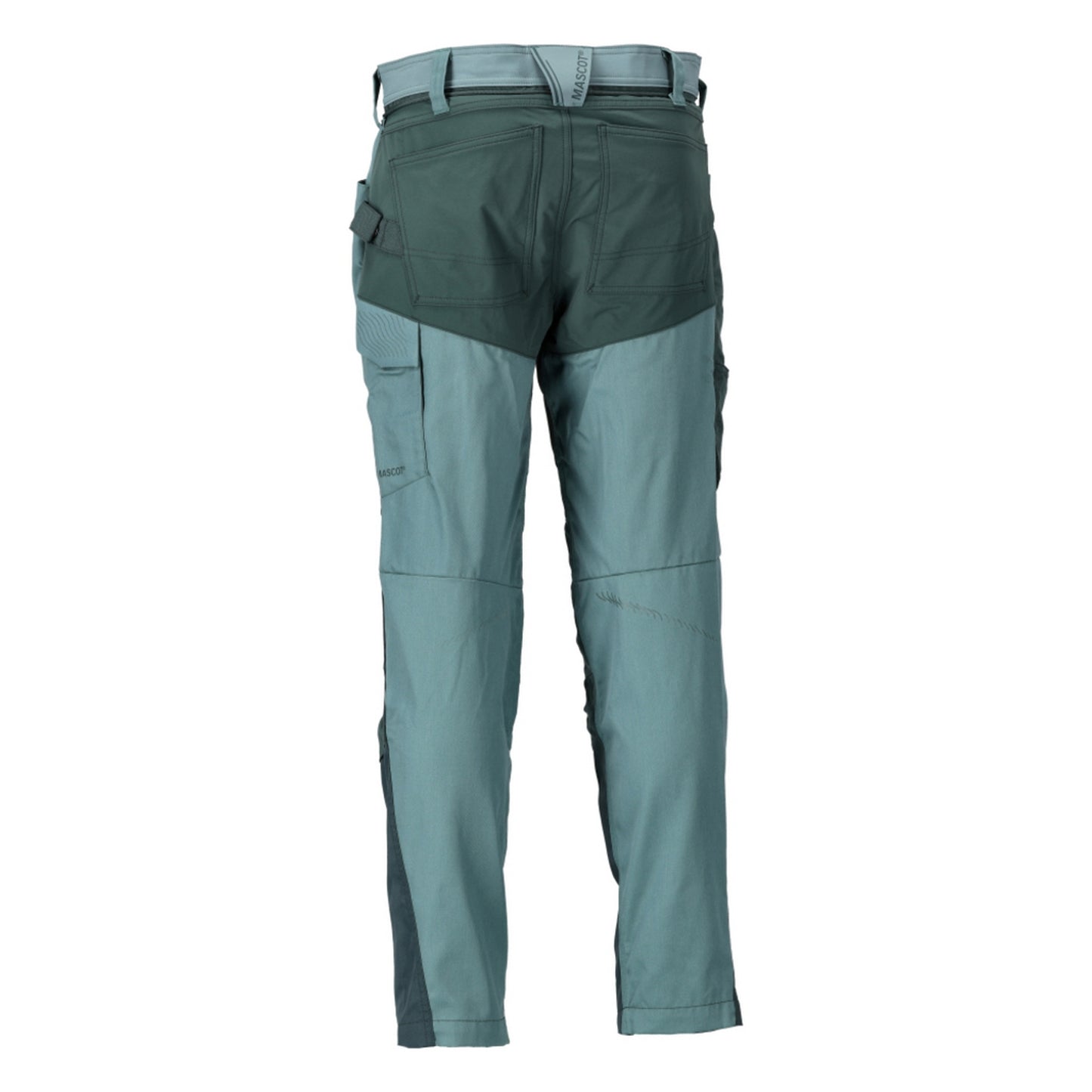 Light Forest Green-Forest Green - Back - Mascot Mens Customised Colour Block Knee Pad Pockets Work Trousers