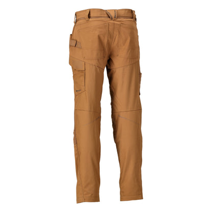 Nut Brown - Back - Mascot Mens Customised Colour Block Knee Pad Pockets Work Trousers