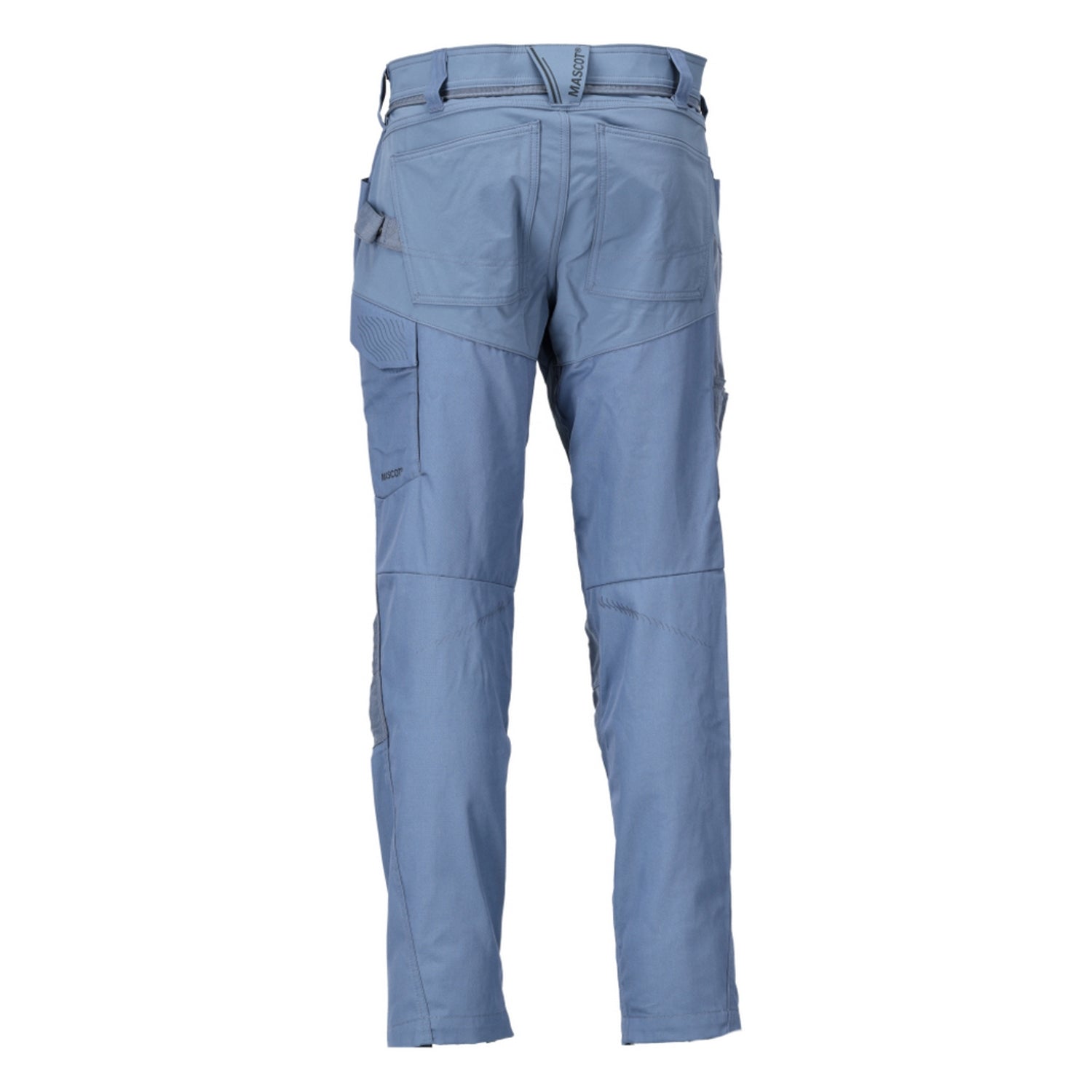 Stone Blue - Back - Mascot Mens Customised Colour Block Knee Pad Pockets Work Trousers