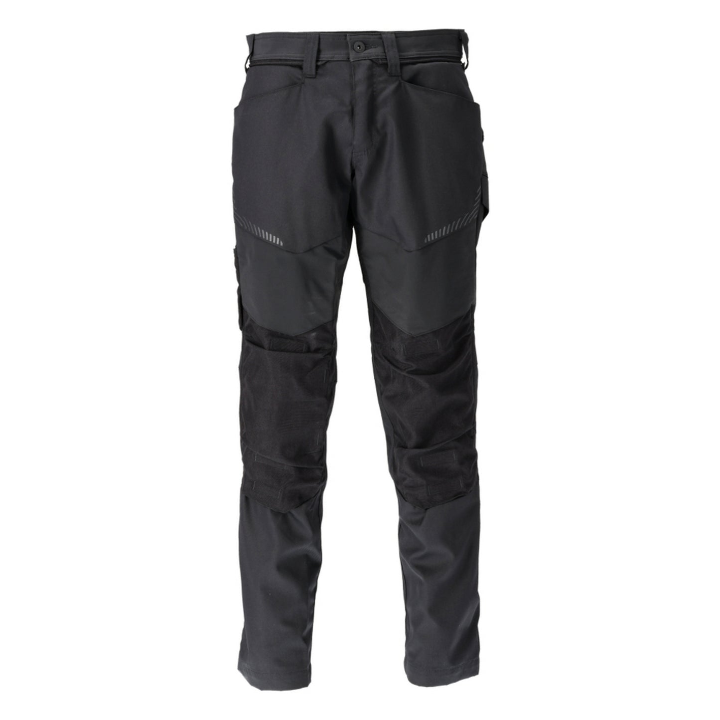 Black - Front - Mascot Mens Customised Colour Block Knee Pad Pockets Work Trousers