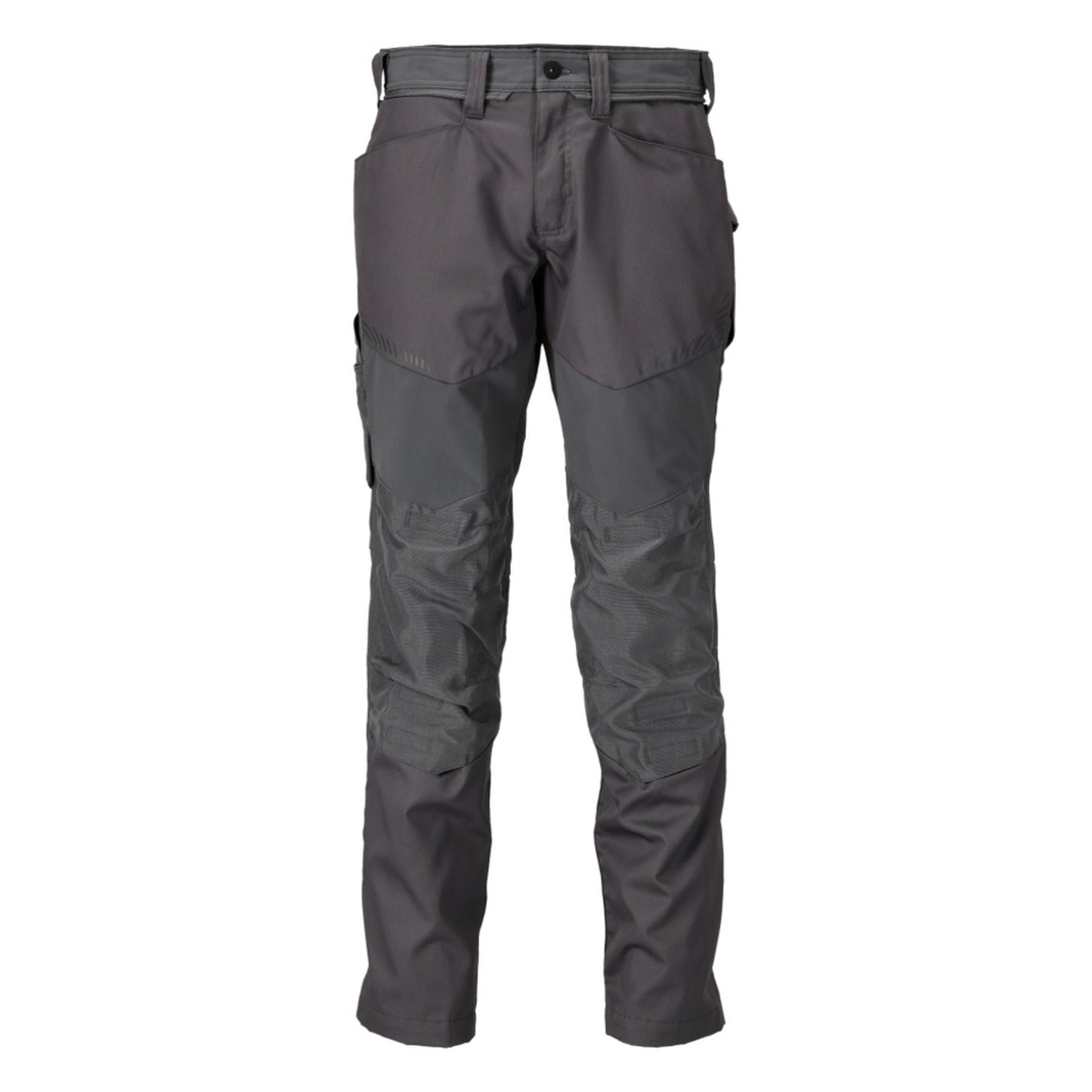 Stone Grey - Front - Mascot Mens Customised Colour Block Knee Pad Pockets Work Trousers