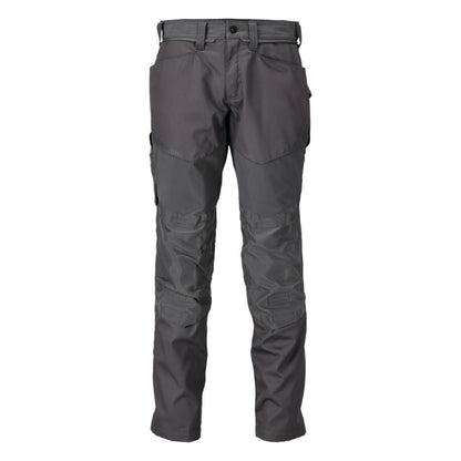 Stone Grey - Front - Mascot Mens Customised Colour Block Knee Pad Pockets Work Trousers
