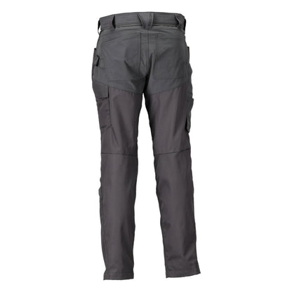 Stone Grey - Back - Mascot Mens Customised Colour Block Knee Pad Pockets Work Trousers