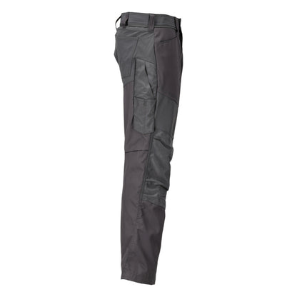 Stone Grey - Side - Mascot Mens Customised Colour Block Knee Pad Pockets Work Trousers