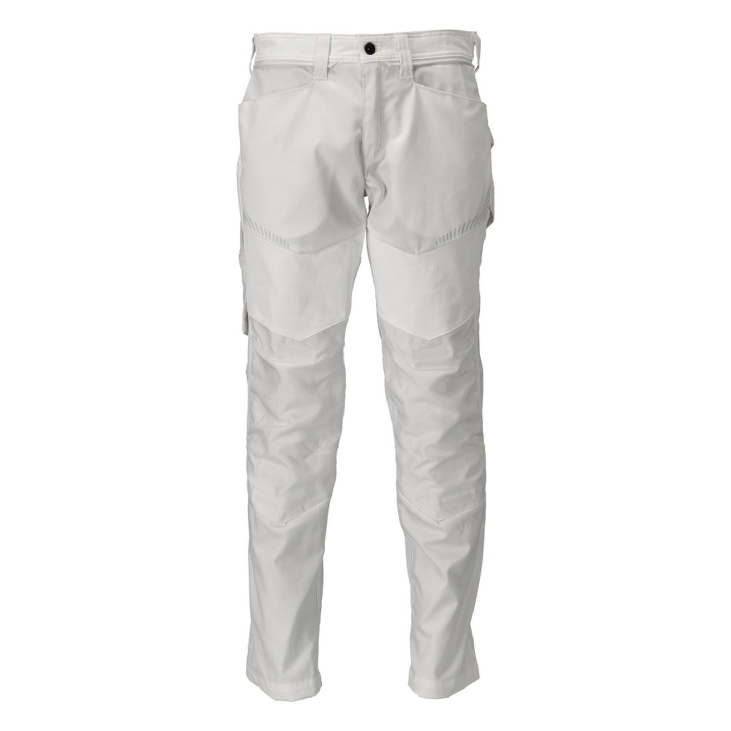 White - Front - Mascot Mens Customised Colour Block Knee Pad Pockets Work Trousers