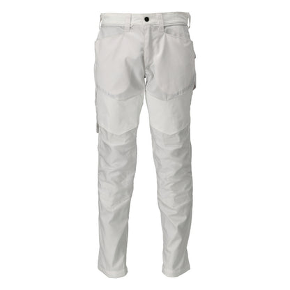 White - Front - Mascot Mens Customised Colour Block Knee Pad Pockets Work Trousers