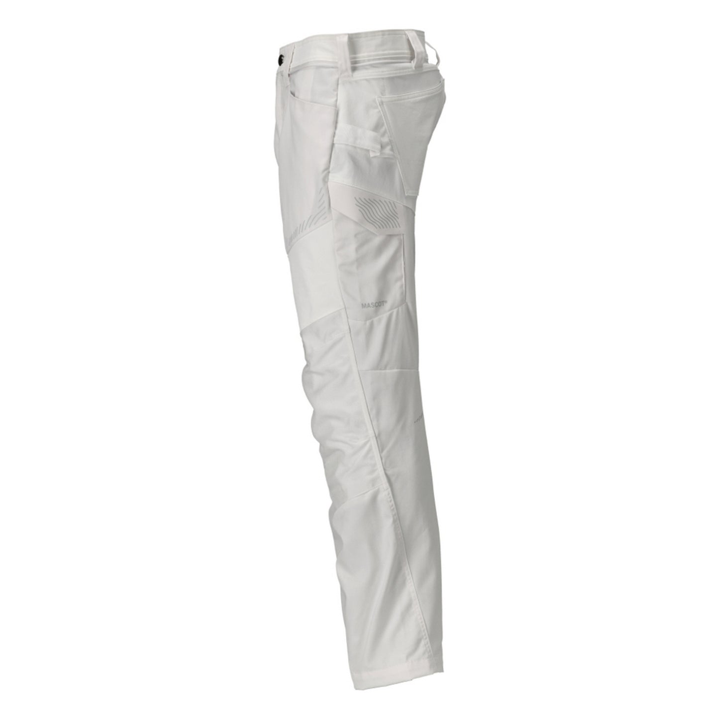 White - Lifestyle - Mascot Mens Customised Colour Block Knee Pad Pockets Work Trousers