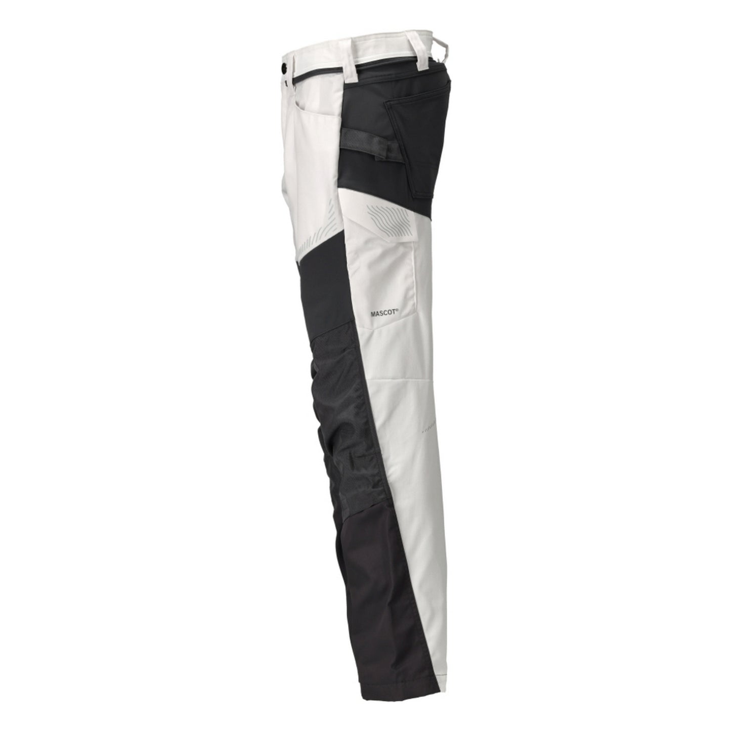 White-Stone Grey - Lifestyle - Mascot Mens Customised Colour Block Knee Pad Pockets Work Trousers