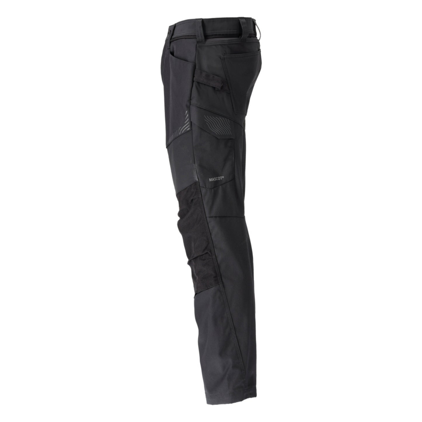 Black - Lifestyle - Mascot Mens Customised Colour Block Knee Pad Pockets Work Trousers