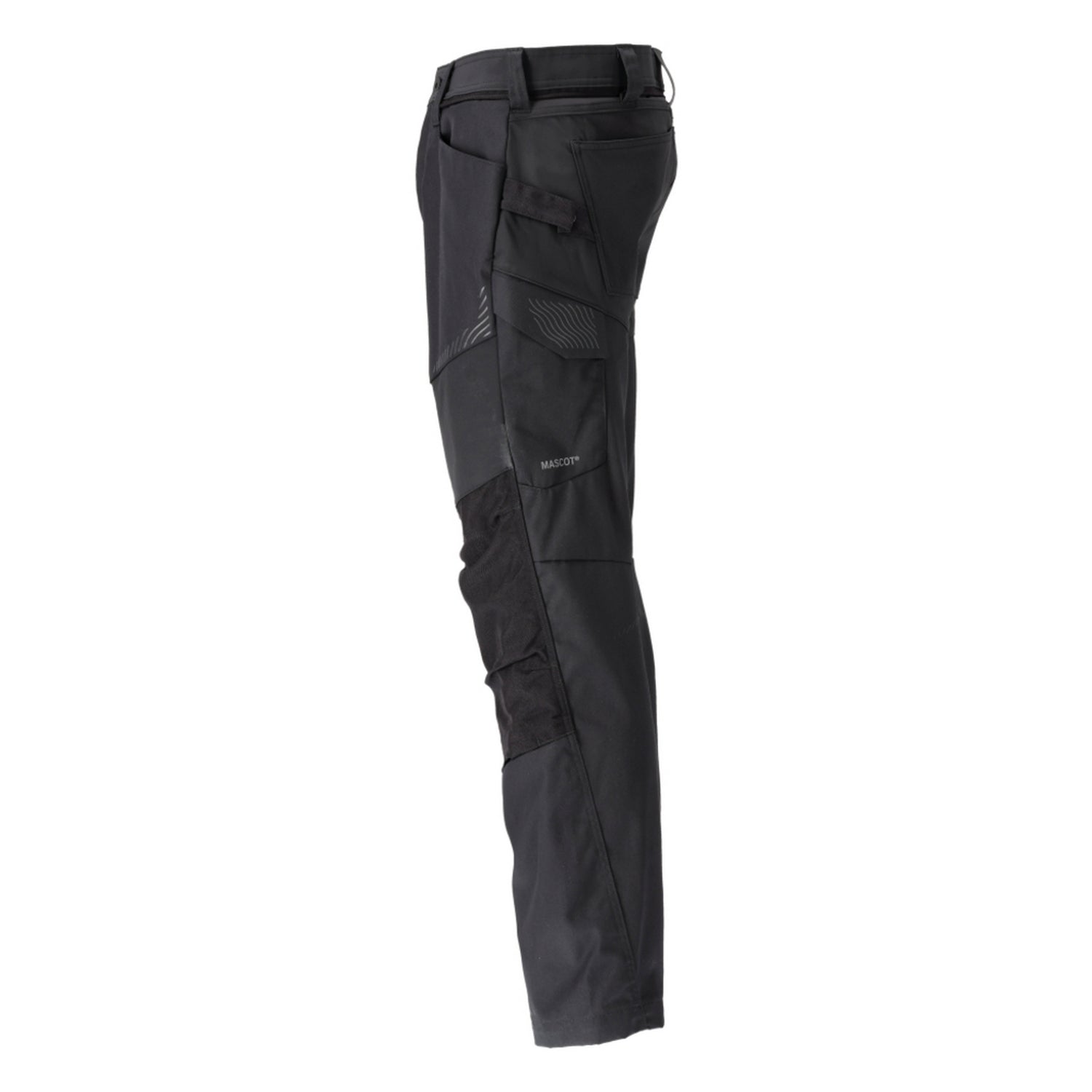 Black - Lifestyle - Mascot Mens Customised Colour Block Knee Pad Pockets Work Trousers