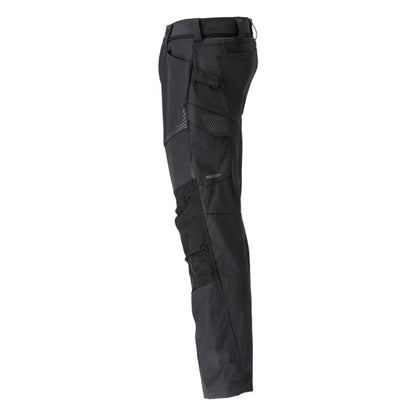 Black - Lifestyle - Mascot Mens Customised Colour Block Knee Pad Pockets Work Trousers