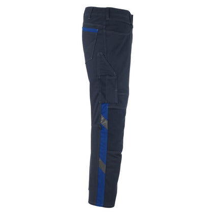 Dark Navy-Royal Blue - Side - Mascot Mens Unique Erlangen Work Trousers