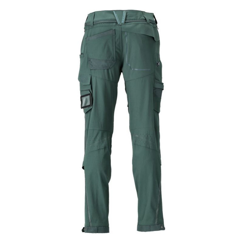 Forest Green - Back - Mascot Mens Customised Knee Pad Pockets Long Work Trousers