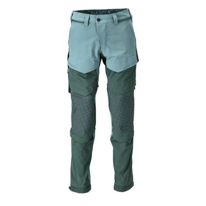 Light Forest Green-Forest Green - Front - Mascot Mens Customised Knee Pad Pockets Long Work Trousers