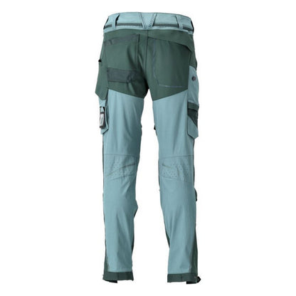 Light Forest Green-Forest Green - Back - Mascot Mens Customised Knee Pad Pockets Long Work Trousers