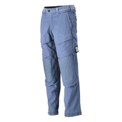 Stone Blue - Side - Mascot Mens Customised Knee Pad Pockets Long Work Trousers