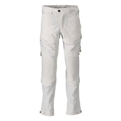 White - Front - Mascot Mens Customised Knee Pad Pockets Long Work Trousers