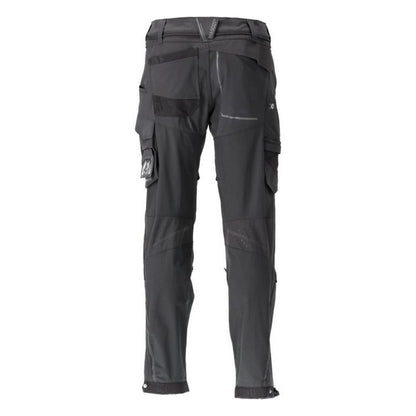 Black - Back - Mascot Mens Customised Knee Pad Pockets Long Work Trousers