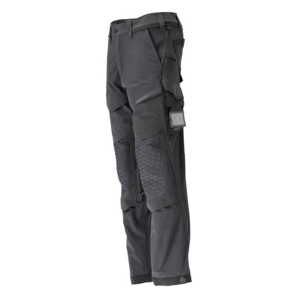 Black - Side - Mascot Mens Customised Knee Pad Pockets Long Work Trousers