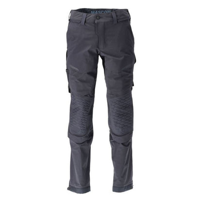 Dark Navy - Front - Mascot Mens Customised Knee Pad Pockets Long Work Trousers