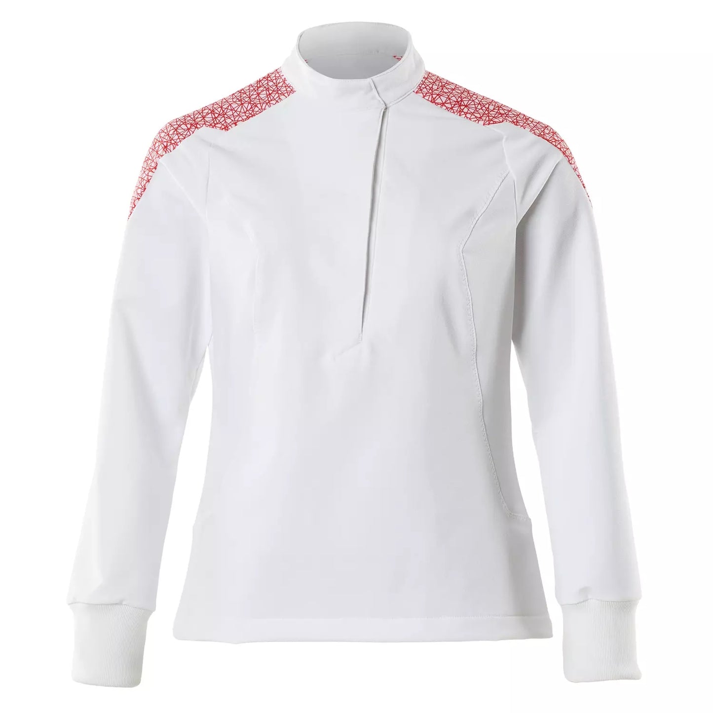 White-Traffic Red - Front - Mascot Womens-Ladies Smock Food & Care Short Apron