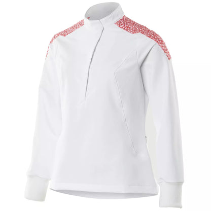 White-Traffic Red - Side - Mascot Womens-Ladies Smock Food & Care Short Apron