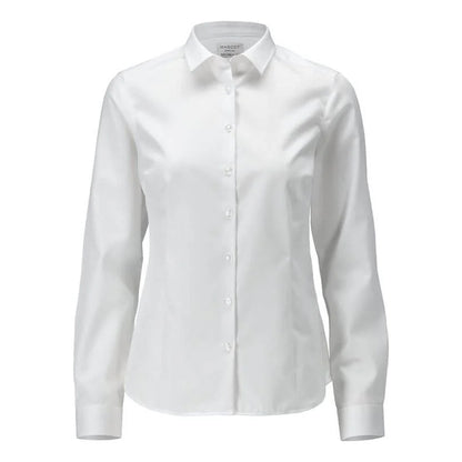 White - Front - Mascot Womens-Ladies Frontline Poplin Shirt