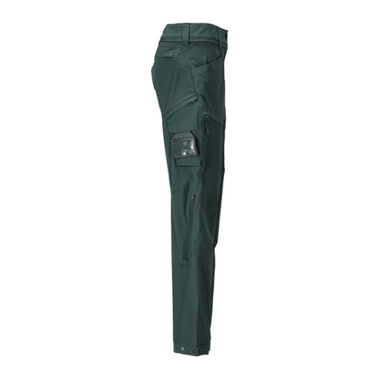 Forest Green - Side - Mascot Womens-Ladies Customised 4 Way Stretch Fitted Work Trousers
