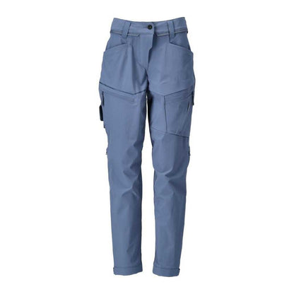 Stone Blue - Front - Mascot Womens-Ladies Customised 4 Way Stretch Fitted Work Trousers
