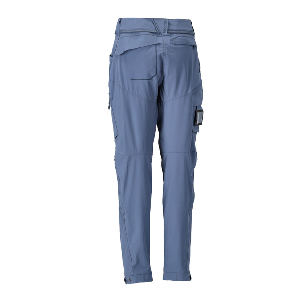 Stone Blue - Back - Mascot Womens-Ladies Customised 4 Way Stretch Fitted Work Trousers