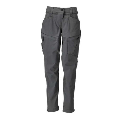 Stone Grey - Front - Mascot Womens-Ladies Customised 4 Way Stretch Fitted Work Trousers
