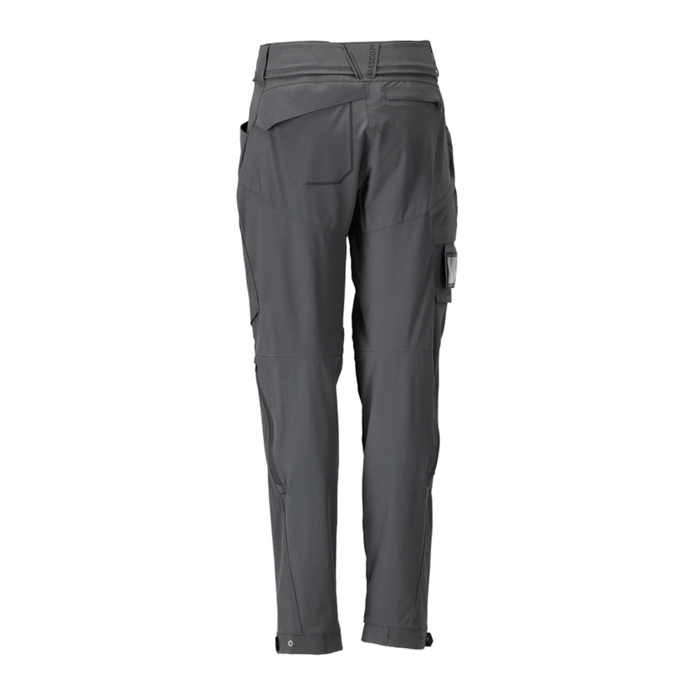 Stone Grey - Back - Mascot Womens-Ladies Customised 4 Way Stretch Fitted Work Trousers