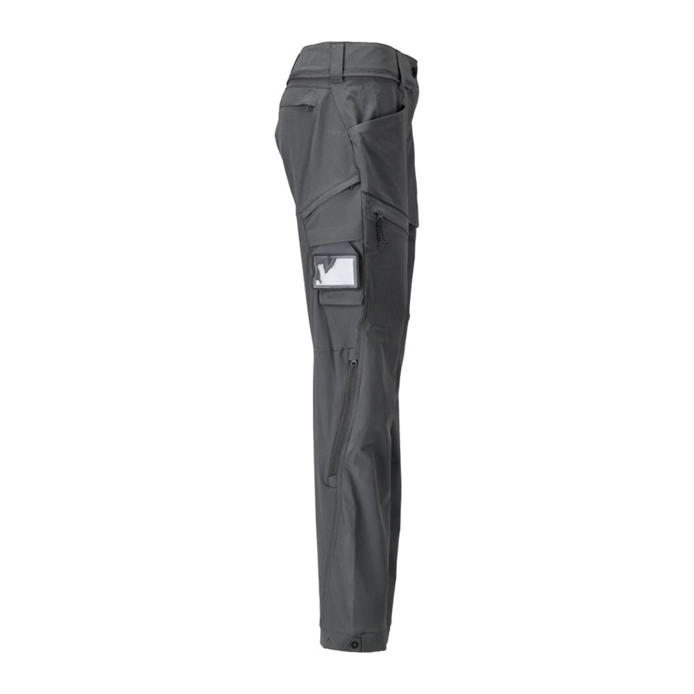 Stone Grey - Side - Mascot Womens-Ladies Customised 4 Way Stretch Fitted Work Trousers