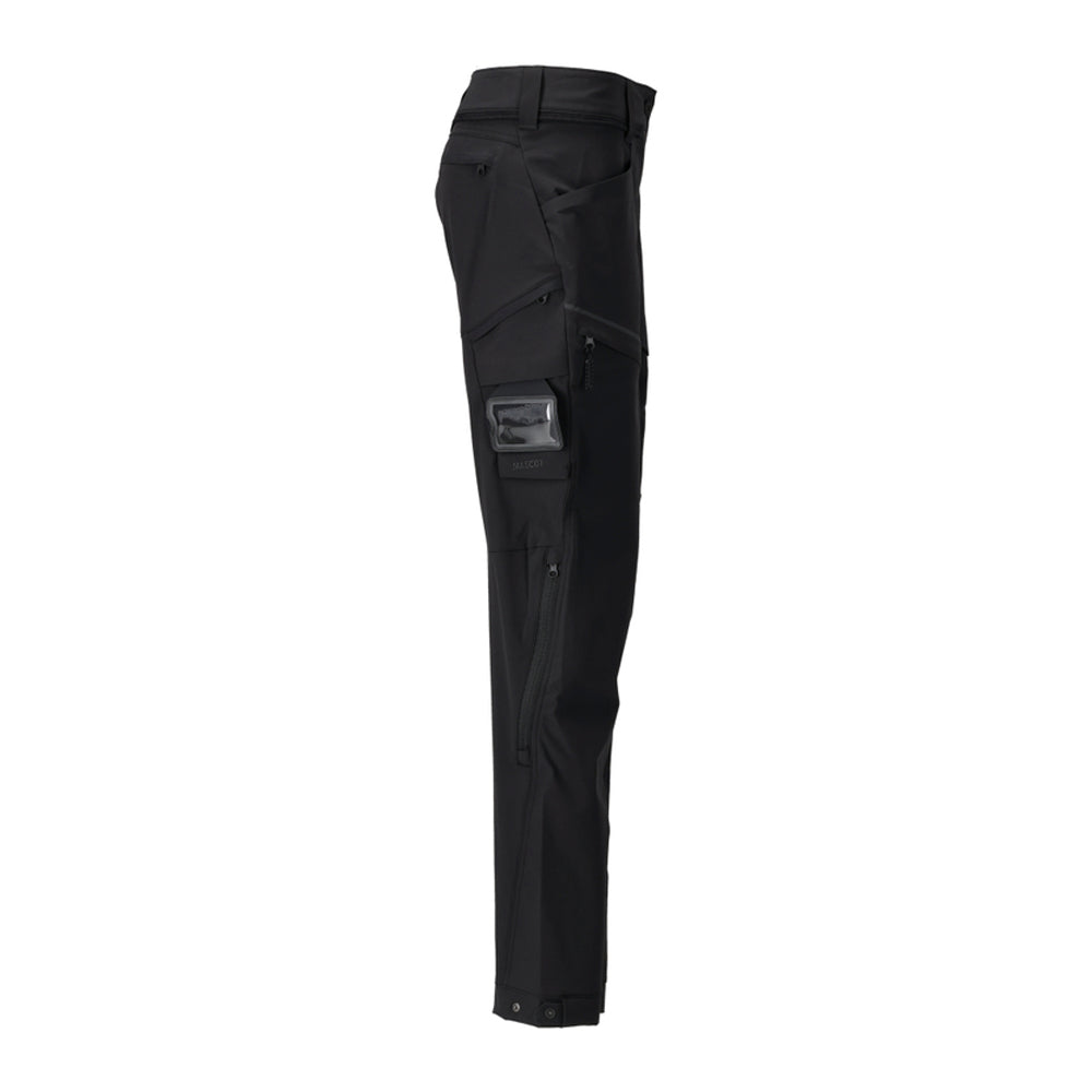 Black - Side - Mascot Womens-Ladies Customised 4 Way Stretch Fitted Work Trousers