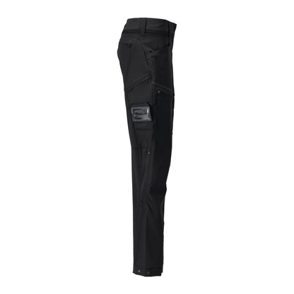 Black - Side - Mascot Womens-Ladies Customised 4 Way Stretch Fitted Work Trousers