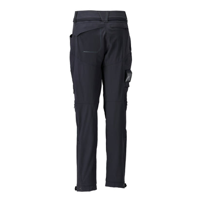 Dark Navy - Back - Mascot Womens-Ladies Customised 4 Way Stretch Fitted Work Trousers