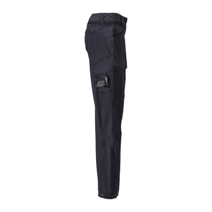 Dark Navy - Side - Mascot Womens-Ladies Customised 4 Way Stretch Fitted Work Trousers