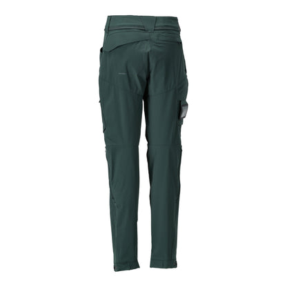 Forest Green - Back - Mascot Womens-Ladies Customised 4 Way Stretch Fitted Work Trousers